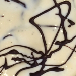 [IMAGE: vanilla with chocolate drizzle]